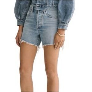 Agolde Light Blue Reese Jean Shorts